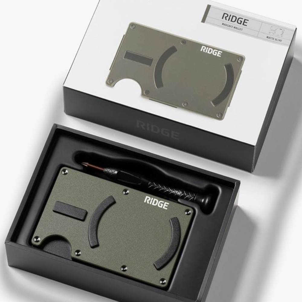 Ridge Olive Green Key & Card Holder